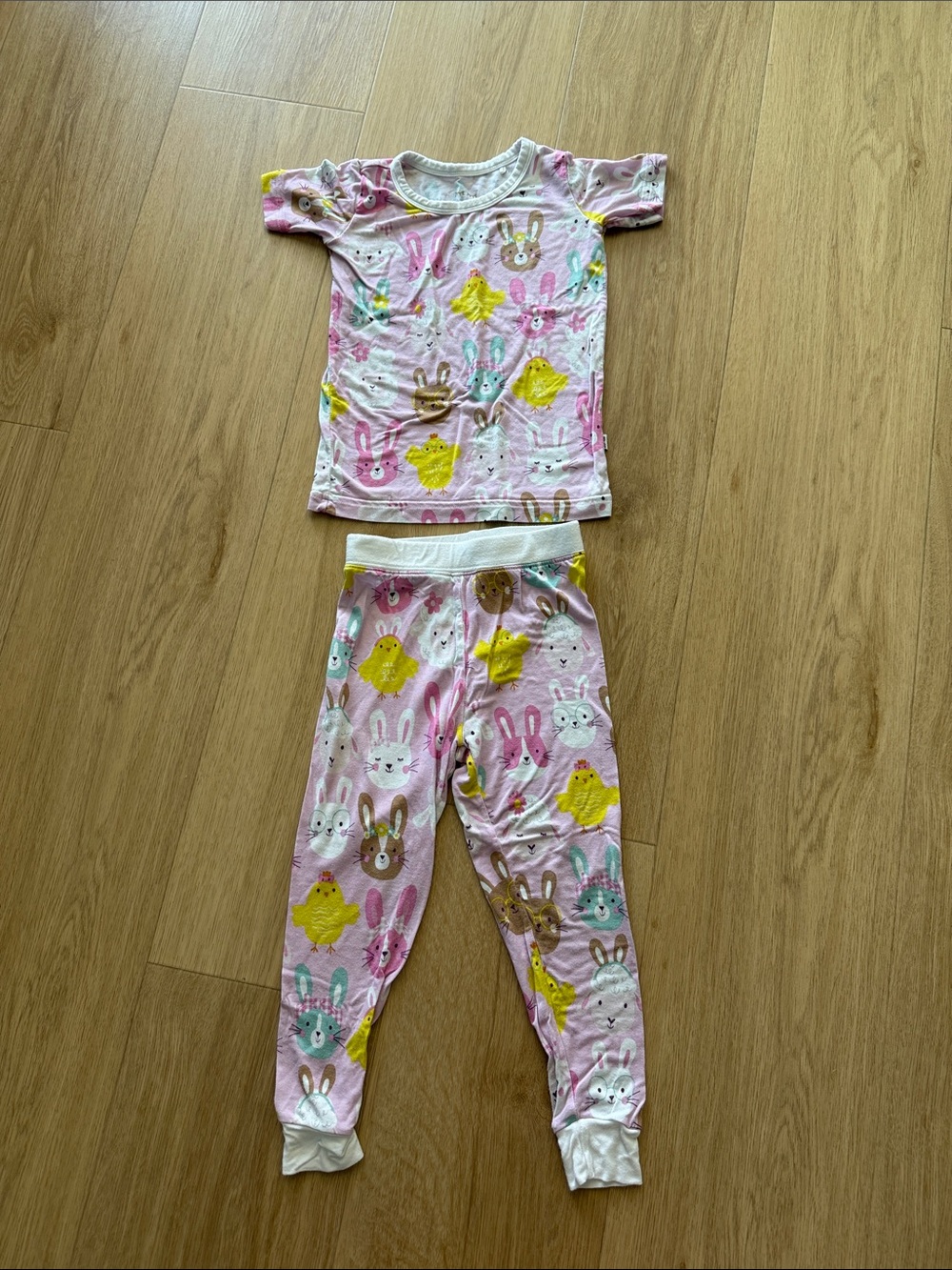 Little Sleepies Pink Pastel Parade Two Piece Short-Sleeve Pajama Set
